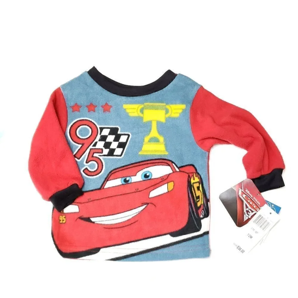 Disney Cars Lightning McQueen fleece 2pc pjs 12 mo